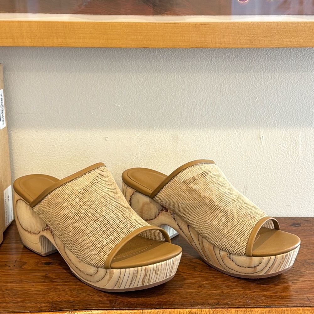 Huma Blanco Katlyn Latte Jute Heels, size 38